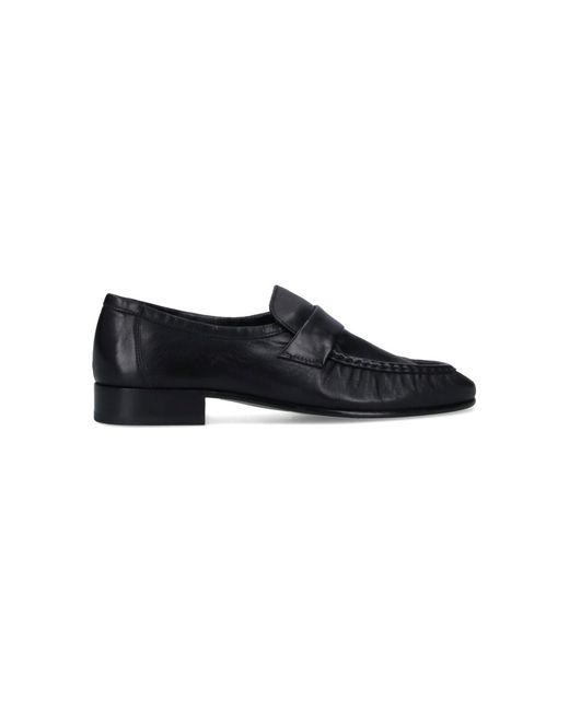 The Row Black Soft Loafers