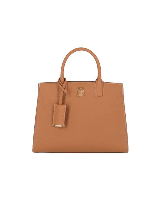 Burberry Brown Mini Leather Frances Tote Bag