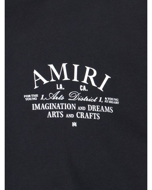 T-Shirt Logo Retro di Amiri in Black da Uomo