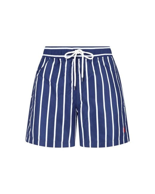 Polo Ralph Lauren Blue Beach Shorts Logo for men