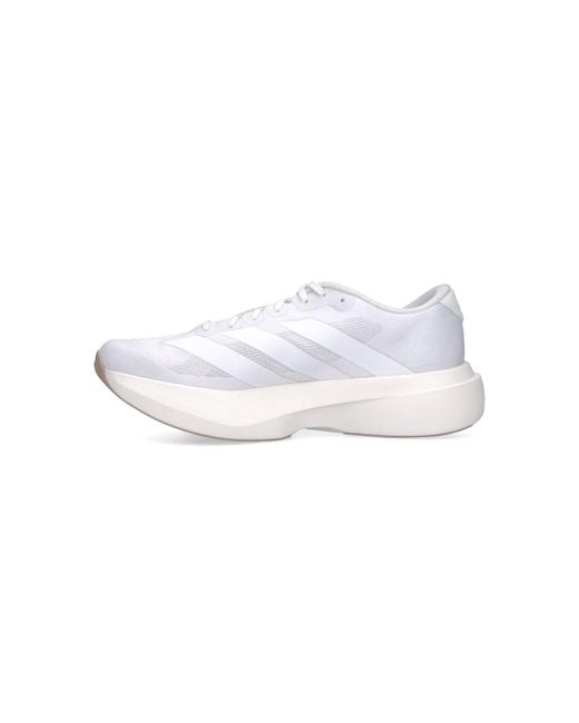 Adidas White Adizero Evo Sl Running Shoes for men
