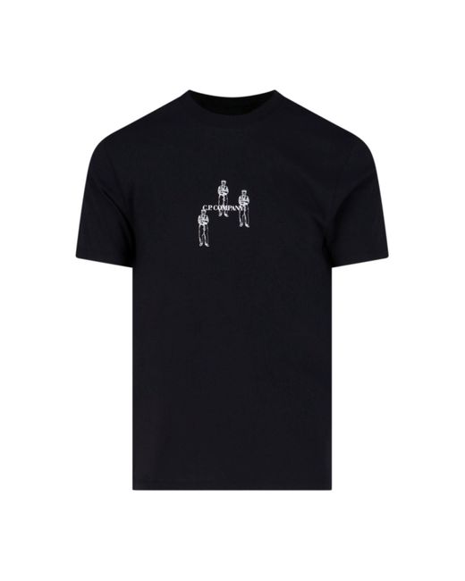 C P Company Black 'british Sailor' T-shirt for men