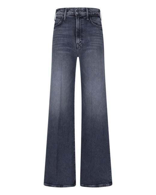 Mother Blue Flared Jeans "The Hustler Roller Sneak"