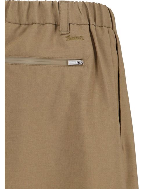 Laminar Natural Wool Blend Shorts for men