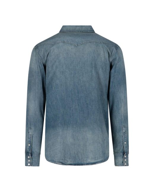 Camicia In Denim di Polo Ralph Lauren in Blue da Uomo