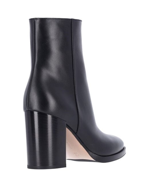 Gianvito Rossi Blue Calf Leather Boots