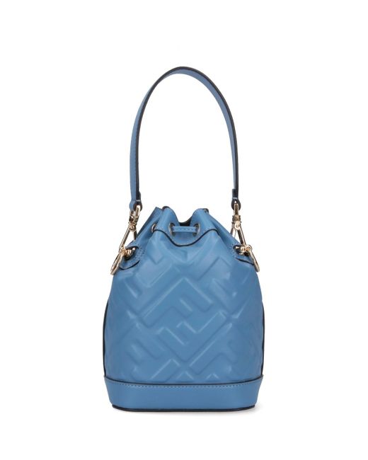 Fendi Blue "Mon Tresor" Mini Bucket Bag