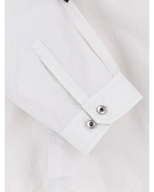 Rick Owens White "Jumbo" Button Shirt for men