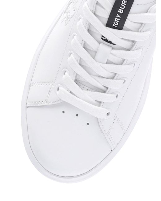 Sneakers Howell in pelle liscia di Tory Burch in White