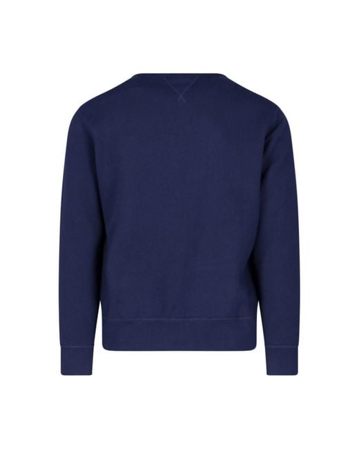 Polo Ralph Lauren Blue Crewneck Logo Sweatshirt for men