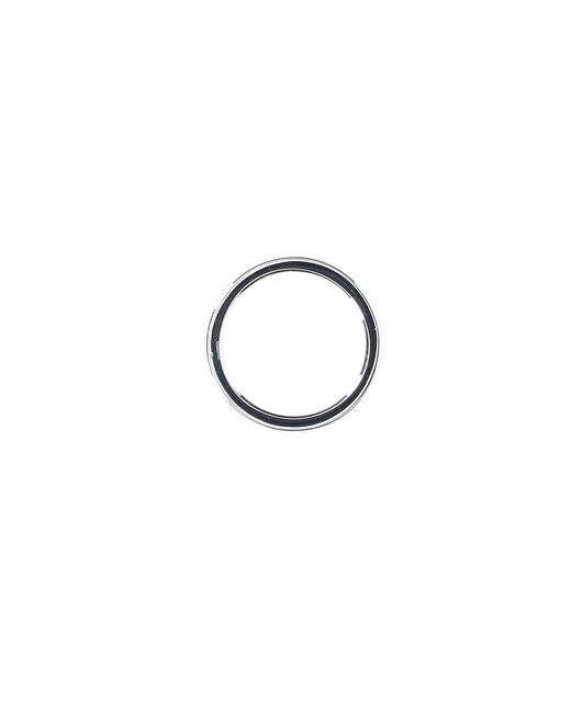 Maison Margiela White Circular Sterling Ring With Engraved Logo