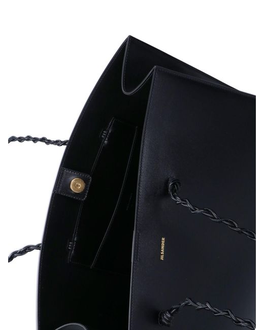 Borsa Tote "Tangle" di Jil Sander in Black