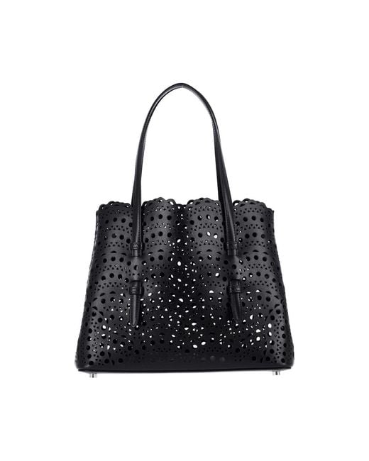 Alaïa Black Tote Bag “Mina 25”