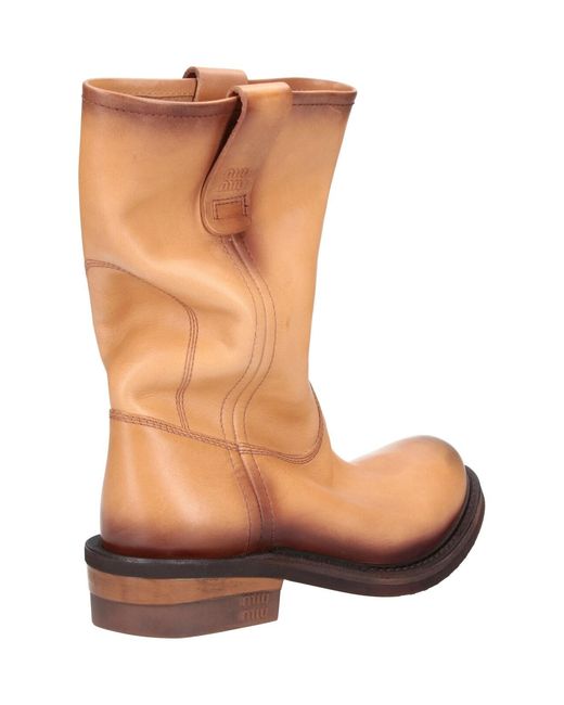 Miu Miu White Ankle Boots "Foule"