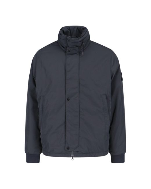 Stone Island Technical Turtleneck Jacket in Blue for Men Lyst