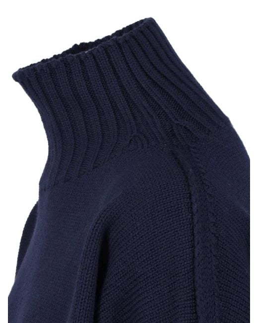 Drumohr Blue Merino Wool Sweater