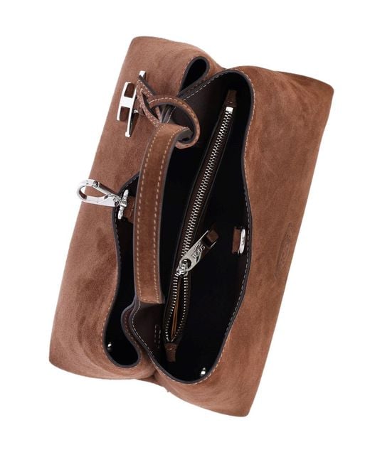 Borsa Mini In Suede di Tod's in Brown