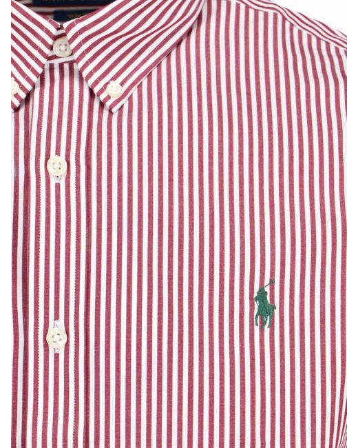 Polo Ralph Lauren Pink Oxford Logo Shirt for men