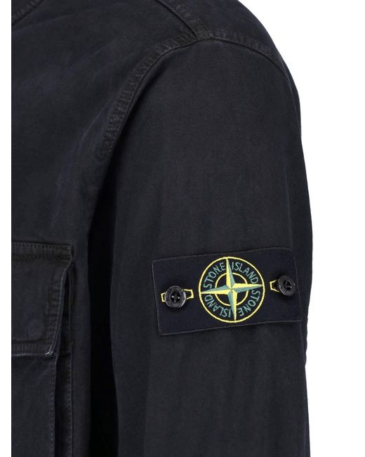 Stone Island Blue Zip Jacket for men