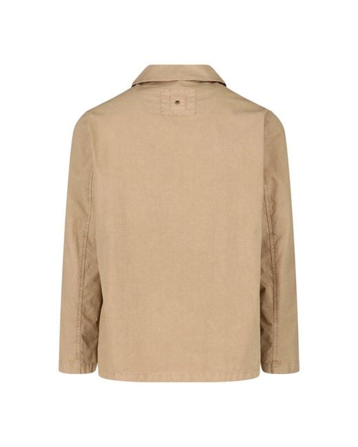 White Sand Natural Button Jacket for men