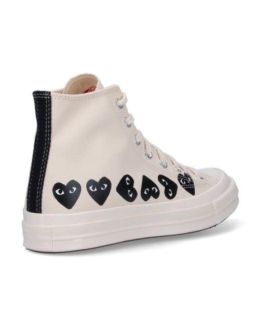 COMME DES GARÇONS PLAY White "converse Multi Heart Chuck 70" Sneakers