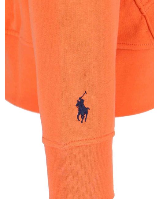 Polo Ralph Lauren Orange Logo Hoodie for men