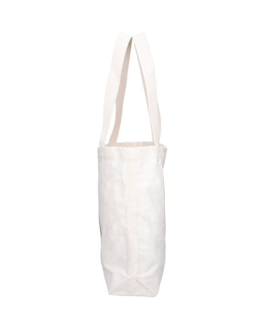 Maison Kitsuné White 100% Cotton Tote Bag for men