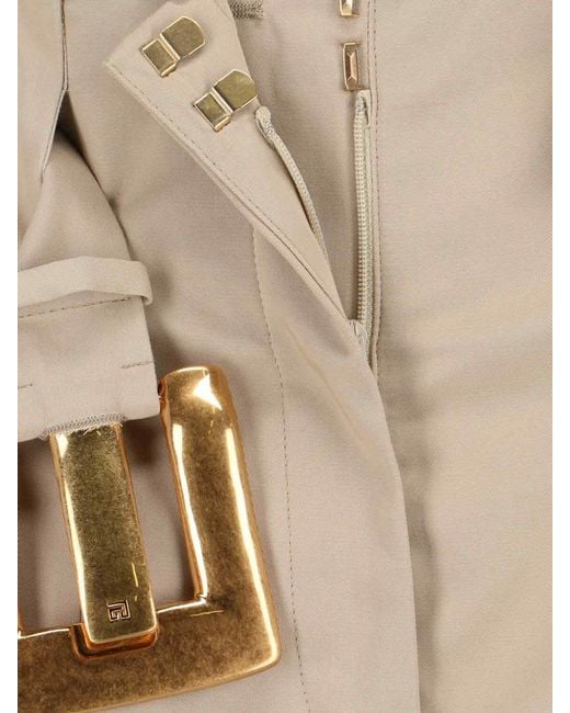 Balmain Natural Cotton Gabardine Shorts