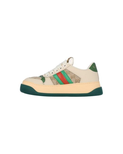 Sneaker Screener Con Nastro Web di Gucci in Multicolor
