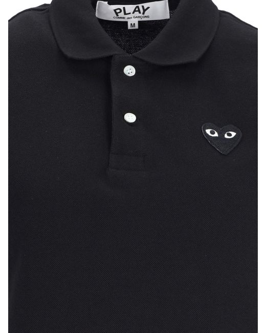 COMME DES GARÇONS PLAY Black Logo Polo Shirt