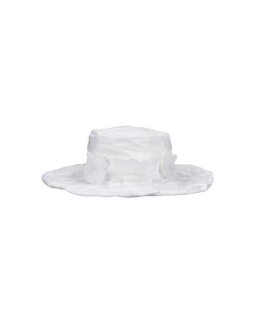 Scha White Cotton Hat