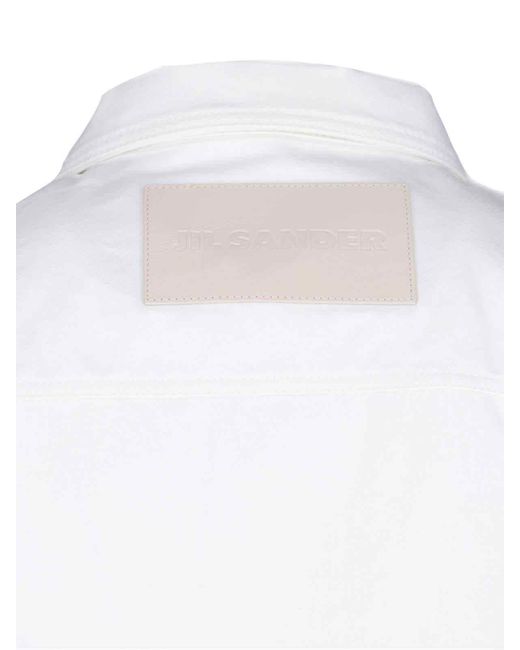 Jil Sander White Denim Shirt Jacket for men