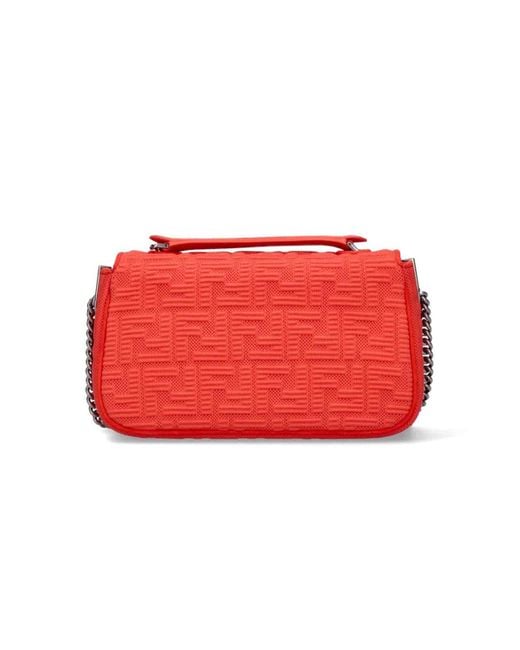 Fendi Red 'Baguette Chain' Midi Bag