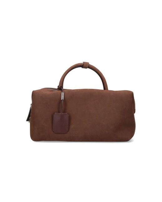 Max Mara Brown Suede "Holdall" Medium Bag