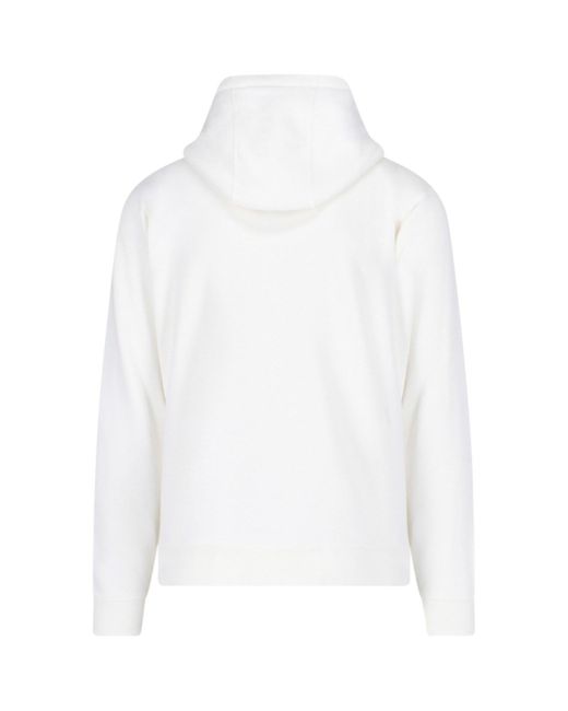 Felpa Cappuccio Logo di Gucci in White da Uomo
