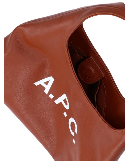 A.P.C. A. P.C. Structured Mini Shoulder Bag With Calciummodified Finish