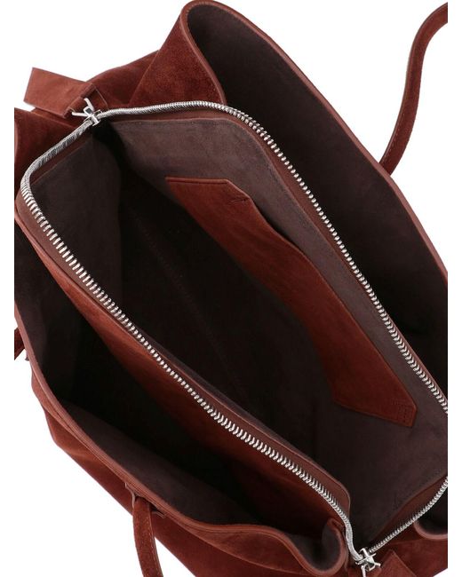 The Attico Red Medium Shoulder Bag "La Passeggiata"