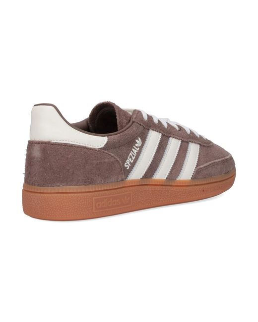 Adidas Brown Calf Leather Sneaker With Rubber Outsole