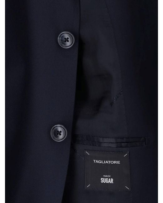 Tagliatore Blue 100% Virgin Wool Dress for men
