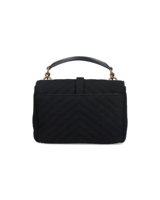 Borsa Tracolla Media "College" di Saint Laurent in Black