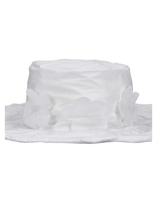 Scha White Cotton Hat