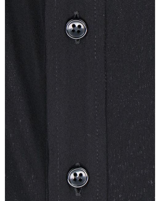 Saint Laurent Black Semi-transparent Shirt