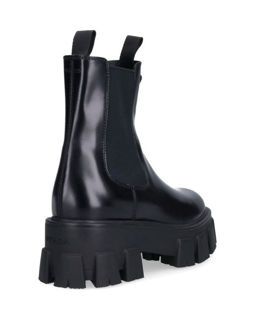 Prada Black Chelsea Monolith Boots