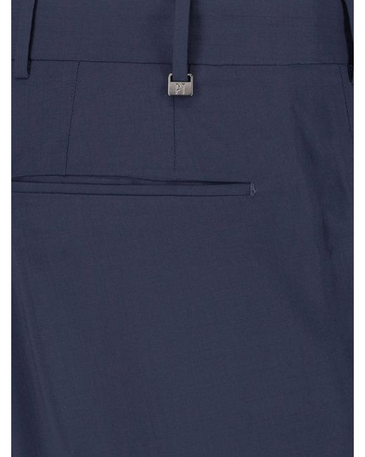 PT Torino Blue Wool Pants for men