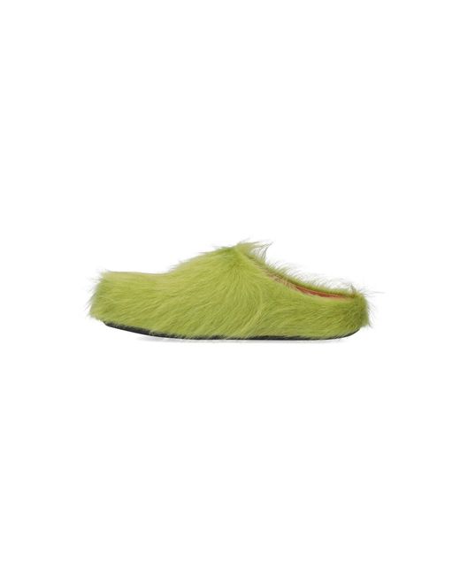 Marni Green Slip-On Mules