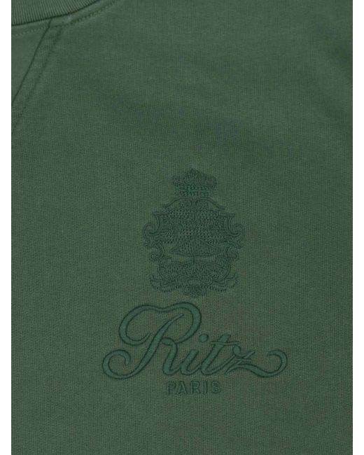 FRAME Green Ritz Crew Neck Sweatshirt