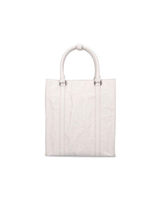 Prada White Logo Tote Bag