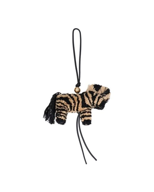 Loewe White Pendant Charm "Zebra"