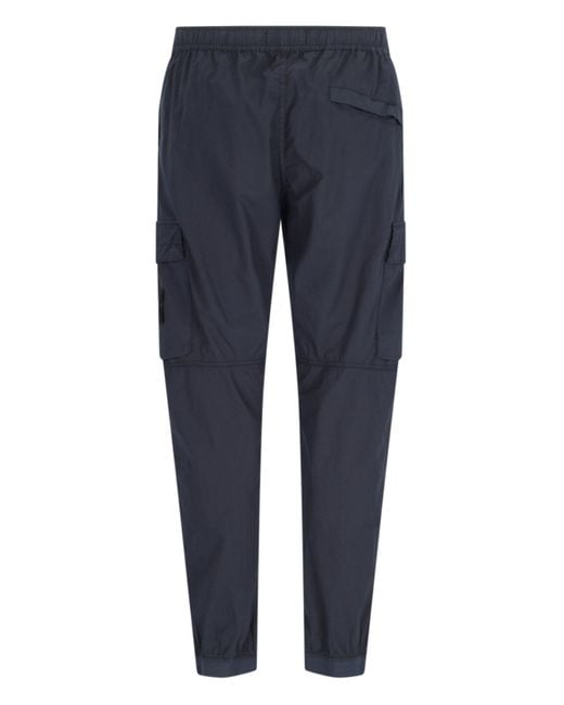 Stone Island Blue Cargo Trousers for men