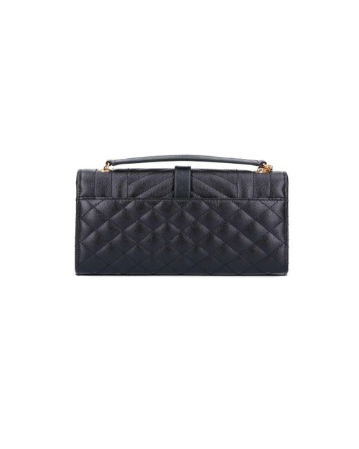 Saint Laurent Blue 'Envelope' Shoulder Bag